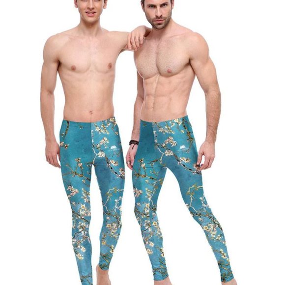 Lotus Leggings - Van Gogh "Almond Blossoms" print - Picture 7 of 7